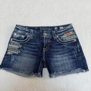 Miss Me SUMMER Jean SHORTS Signature Shorts Size 28 Style JE5992H3